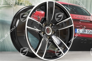 20" Felgensatz Carrera Sport, 8,5J x 20 ET49 + 11,5J x 20 ET56, Tiefschwarz-Metallic