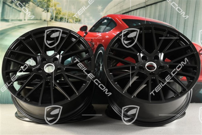 22" Felgensatz RS Spyder, 10J x 22 ET48 + 11,5J x 22 ET52, Schwarz-Seidenmatt
