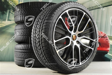 21" Koła zimowe, komplet "Exclusive Design Sport", felgi 9,5 J x 21 ET71 + 10,5 J x 21 ET71 + opony zimowe Pirelli Sottozero III 275/35 R21 + 315/30 R21, czarny wysoki połysk