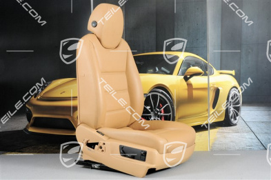 Seat, elect. adjustment, heating, Lumbar, leather, sand beige, R