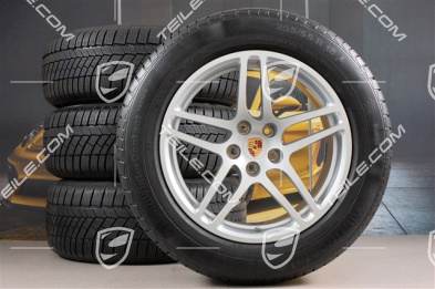 18" "Macan S" koła zimowe komplet, felgi 8J x 18 ET21 + 9J x 18 ET21, opony zimowe Continental ContiWinterContact 235/60 ZR 18 + 255/55 ZR 18, z czujnikami ciśnienia
