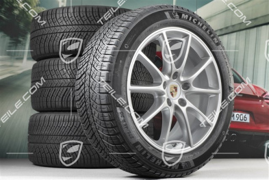 20" koła zimowe Cayenne COUPE Design, komplet, felgi 9J x 20 ET50 + 10,5J x 20 ET55 + NOWE opony zimowe Michelin 275/45 R20 + 305/40 R20, z czujnikami ciśnienia
