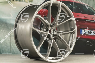 21" GT Design Felgensatz, 9,5J x 21 ET27 + 10J x 21 ET19, Platinum-Seidenmatt