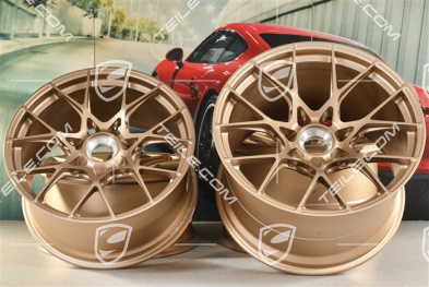 20"+21" GT3RS komplet felg, felgi 10J x 20 ET45 + 13J x 21 ET31, złote - Neodyme