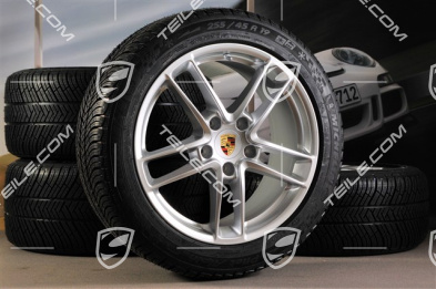 19" Panamera TURBO II koła zimowe, komplet, felgi 9J x 19 ET 60 + 10J x 19 ET61 + opony Michelin Pilot Alpine 3, 255/45 R19+285/40 R19, bez RDK