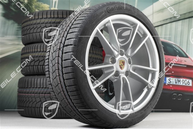 19"+20" koła zimowe Carrera, komplet, felgi 8,5J x 19 ET52 + 11J x 20 ET66 + NOWE opony zimowe Continental 235/40 R19 + 295/35 R20, z czujnikami ciśnienia