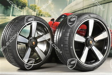 20-inch + 21-inch Sport Classic summer wheel set, rims 9,5J x 20 ET44 + 12J x 21 ET70 + Pirelli summer tyres 255/35 R20 + 315/30 R21, black high gloss