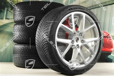 21-inch Panamera SportDesign Winter wheel set, wheel rims 9,5J x 21 ET71 + 10,5J x 21 ET71 + Michelin Pilot Alpin 5 winter tyres 275/35 R21 + 315/30 R21, silver metallic