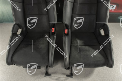 Schalensitze, Carbon, Leder+Alcantara, Schwarz, Naht in Silber, GT4 Schriftzug, Satz, L+R