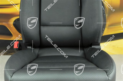 Fotel, elektryczna regulacja, skóropodobny, czarne, bez Airbaga, L