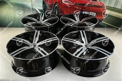 22" Macan Exclusive Design Felgensatz, 9J x 22 ET29 + 11J x 22 ET47, schwarz hochglanz