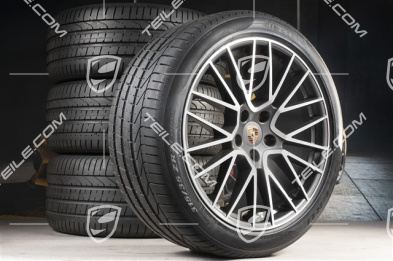 21" koła letnie Cayenne RS Spyder, komplet, felgi 9,5J x 21 ET46 + 11,0J x 21 ET58 + opony letnie Pirelli P Zero 285/40 R21 + 315/35 R21, z czujnikami ciśnienia