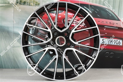 21" Felgensatz Cayenne RS Spyder, 11J x 21 ET58 + 9,5J x 21 ET46, schwarz hochglanz