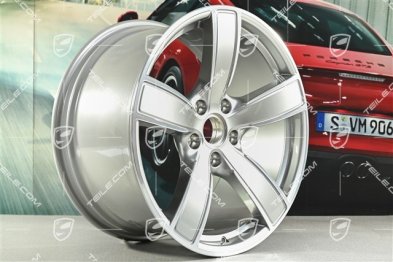 20" Komplet felg Carrera Sport, 8,5J x 20 ET57 + 10,5J x 20 ET47, Platinsilber Metallic