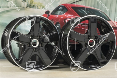 19-inch wheel rim set Cayenne Sport Classic II, 8,5J x 19 ET59, black high gloss
