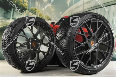20"+21" RS Spyder Design winter wheel set, wheel rims 8,5J x 20 ET50 + 11J x 21 ET82 + Michelin winter tyres 245/35 R20 + 305/30 R21, with TPMS, Anthracite Grey