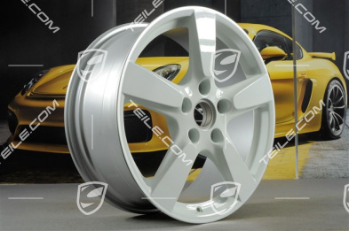 19" Cayman S Felgensatz, 8J x 19 x ET 57 + 9,5J x 19 x ET 45, Felgenstern in Weiß