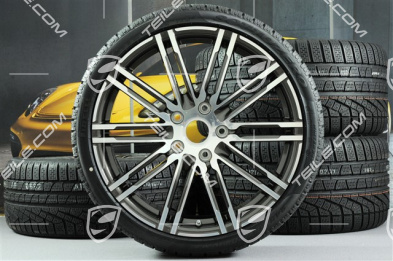 20" koła zimowe "Turbo", komplet, felgi 8,5J x 20 ET51 + 11J x 20 ET56 + opony zimowe Pirelli 245/35 R20 + 295/30 R20, z czujnikami ciśnienia