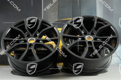 21-inch wheel rim set Cayenne Exclusive Design, 11J x 21 ET58 + 9,5J x 21 ET46, black satin-mat