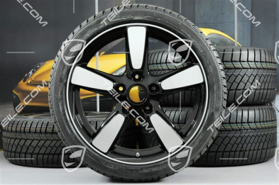19" Koła zimowe komplet, Cayman S, 8J x 19 ET57 + 9,5J x 19 ET45, opony zimowe Continental WinterContact TS 830P 235/40 R19 + 265/40 R19, bez czujników RDK, SportClassic Exclusive Design