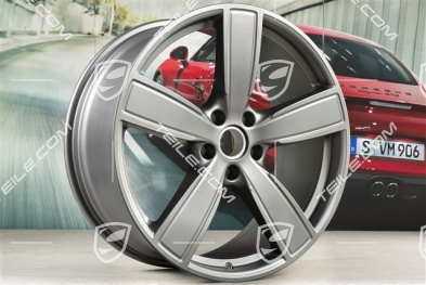 22-inch wheel rim set, Cayenne Sport Classic, 10J x 22 ET48 + 11,5J x 22 ET61, Platinum satin-matt
