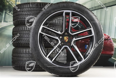 20-inch Turbo summer wheels set, rims 9J x 20 ET26 + 10J x 20 ET19 + Summer tyres, Michelin Latitude Sport 265/45 R20 + 295/40 R20, with TPMS
