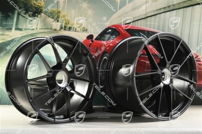 20+21" Carrera GTS, Felgen 8,5J x 20 ET50 + 11J x 21 ET82, schwarz seidenmatt