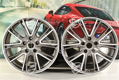20" komplet felg Exclusive Design, 10,5J x 20 ET71 + 9,5J x 20 ET71, do użytku w zimie, platinum satynowy półmat,