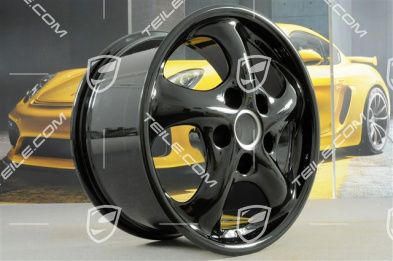 17" felga Carrera, 9J x 17 ET55, czarny wysoki połysk