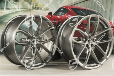 21" GT Design Felgensatz, 9,5J x 21 ET27 + 10J x 21 ET19, Platinum-Seidenmatt