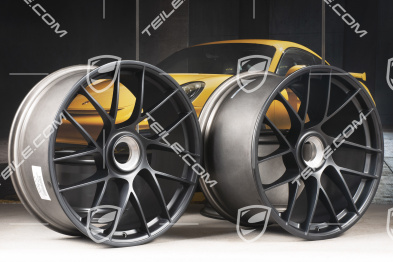 20" Felgensatz Turbo Sport III, Zentralverschluss, 9J x 20 ET51 + 12J x 20 ET63, seidenglanz schwarz matt