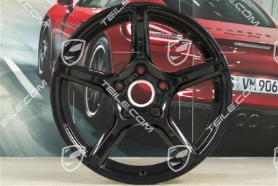 18-inch wheel rim Boxster IV, 9,5J x 18 ET49, black high gloss