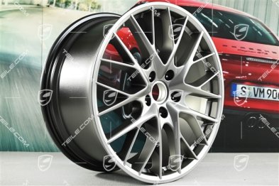 21" Felge Panamera Sport Design, 10,5J x 21 ET71, für Winterbetrieb, in Platinum Seidenmatt