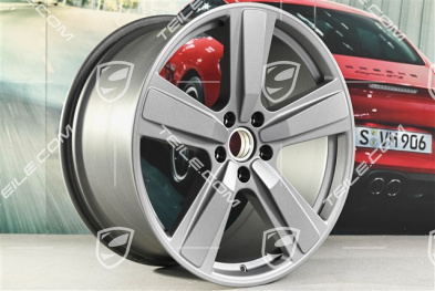 22-inch wheel rim set Cayenne Exclusive Design Sport, 10J x 22 ET48 +11,5J x 22 ET61, vesuvgrau