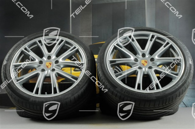 21" Panamera Exclusive Design Sommerräder, Felgen 9,5J x 21 ET71 + 11,5J x 21 ET69 + NEUE Continental Sommerreifen 275/35 ZR21 + 315/30 ZR21, mit RDK-Sensoren