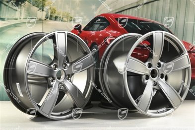 20-inch wheel rim set Carrera Sport, 8,5J x 20 ET57 + 10,5J x 20 ET51, platinum satin matt
