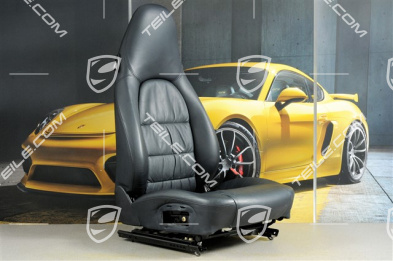 Seat, el adjustable, leather, Metropole blue, Draped, damage, R