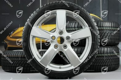 19" Winterräder Satz "Cayman S", Felgen 8J x 19 ET57 + 9,5J x 19 ET45 + NEUE Continental WinterContact TS 830P Winterreifen 235/40 R19 + 265/40 R19, mit RDK-Sensoren
