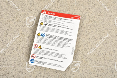 Warning sign / sticker / notice, French