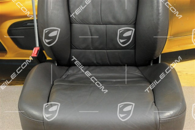 Sitz, el. einstellbar, Heizung, Leder, Spacegrau, Raffleder, L