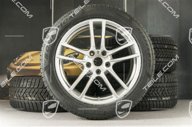 20" koła zimowe Cayenne Sport, komplet, felgi 9J x 20 ET50 + 10,5J x 20 ET64 + opony zimowe Pirelli 275/45 R20 + 305/40 R20, z czujnikami ciśnienia