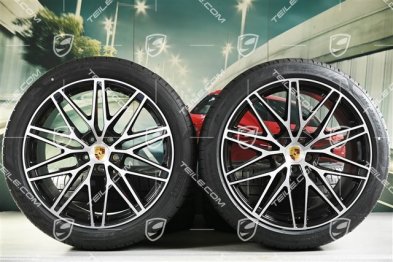 22" koła letnie Cayenne Coupé RS Spyder Design, komplet, felgi 10J x 22 ET48 + 11,5J x 22 ET52 + opony letnie Pirelli P Zero 285/40 R22 + 315/35 R22, z czujnikami ciśnienia