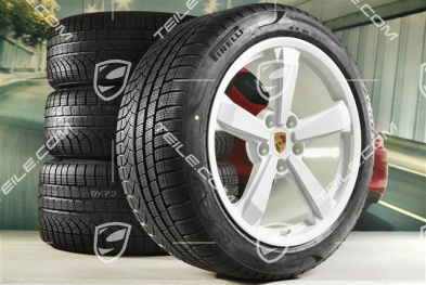 19"+20" Dakar Winterräder Satz, Felgen 8J x 19 ET38 + 11,5J x 20 ET68 + NEUE Pirelli Winterreifen 245/45 R19 + 295/40 R20, in Weiss