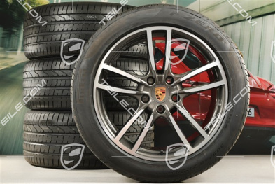 20-inch Cayenne Sport summer wheel set, rims 9J x 20 ET50 + 10,5J x 20 ET64 + NEW Pirelli summer tyres 275/45 R20 (110)Y XL + 305/40 R20 (112)Y XL, with TPMS