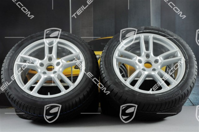 19" Winterräder Satz "Panamera", Felgen 9J x 19 ET64 + 10,5 J x 19 ET62 + NEUE Continental ContiWinterContact PS830 P Winterreifen 265/45 R19 + 295/40 R19