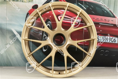 20"+21" GT2RS/GT3RS Magnesium zestaw/komplet felg, felgi 9,5 J x 20 ET50 + 12,5 J x 21 ET48, Aurum satynowy półmat
