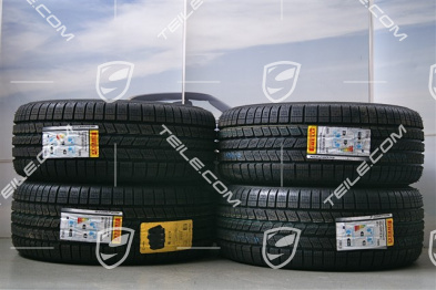 18" Koła zimowe Cayenne, 4x felgi 8 J x 18 ET 53 + 4x opony Pirelli 255/55 R 18 109V XL M+S, bez czujników ciśnienia RDK