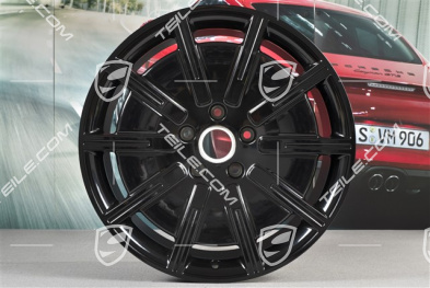 20" komplet felg Taycan Sport Aero, 9J x 20 ET54 + 11J x 20 ET60, czarny wysoki połysk
