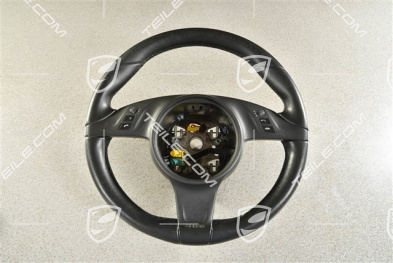 Multifunction steering wheel, smooth leather black