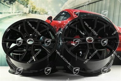 21" Felgensatz Exclusive Design, 11J x 21 ET49 + 9,5J x 21 ET46, für den Cayenne Coupé, schwarz hochglanz